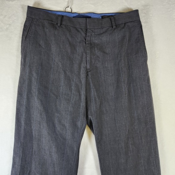 Banana Republic Classic Fit Dress Pants 34x32 Gray Pinstripe 100% Cotton Bahrain - Picture 2 of 9